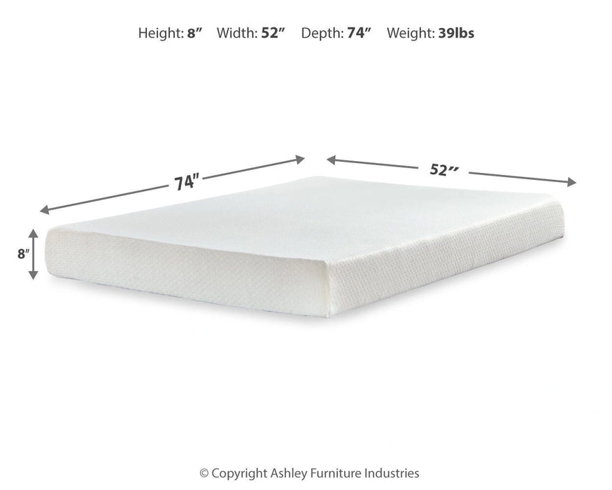 Five Star Furniture - Chime 8 Inch Memory Foam Mattress in a Box