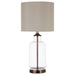 Five Star Furniture - Aisha Drum Shade Table Lamp Creamy Beige and Clear image