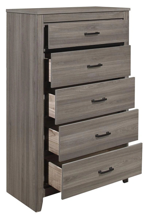 Five Star Furniture - Waldorf 5 Drawer Chest in Dark Gray 1902-9