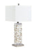 Five Star Furniture - Capiz Square Shade Table Lamp with Crystal Base White and Silver image