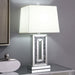 Five Star Furniture - Ayelet Table Lamp with Square Shade White and Mirror image