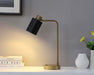 Five Star Furniture - Cherise Adjustable Shade Table Lamp Antique Brass and Matte Black image