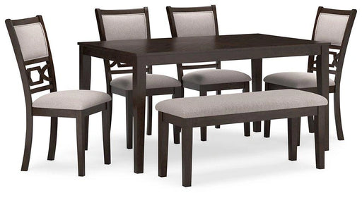 Five Star Furniture - Langwest Dining Table and 4 Chairs and Bench (Set of 6) image