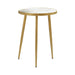 Five Star Furniture - Acheson Round Accent Table White and Gold image