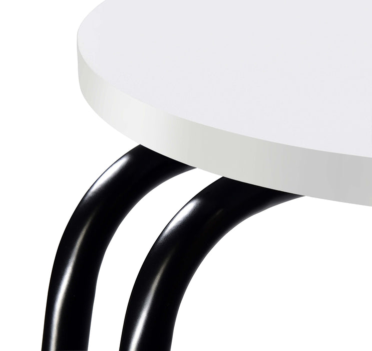 Five Star Furniture - Hilly 3-tier Round Side Table White and Black