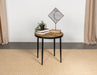 Five Star Furniture - Hayden Metal Round Side Table Natural Mango and Black image