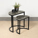 Five Star Furniture - Zakiya 2-piece Demilune Nesting Table Black and White image