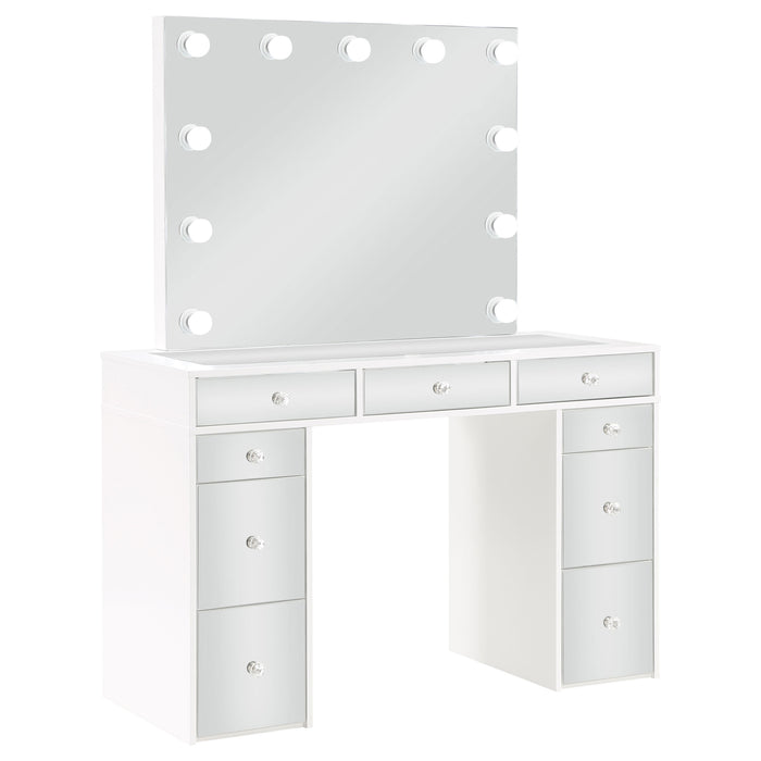 Five Star Furniture - Regina Makeup Vanity Table with LED Mirror and Stool