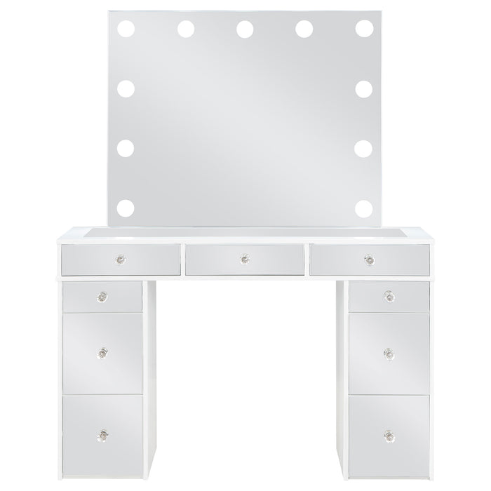 Five Star Furniture - Regina Makeup Vanity Table with LED Mirror and Stool
