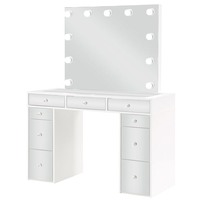 Five Star Furniture - Regina Makeup Vanity Table with LED Mirror and Stool