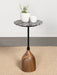 Five Star Furniture - Ophelia Round Marble Top Side Table Black image
