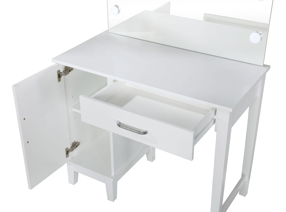 Five Star Furniture - Elijah Makeup Vanity Table with LED Mirror and Stool