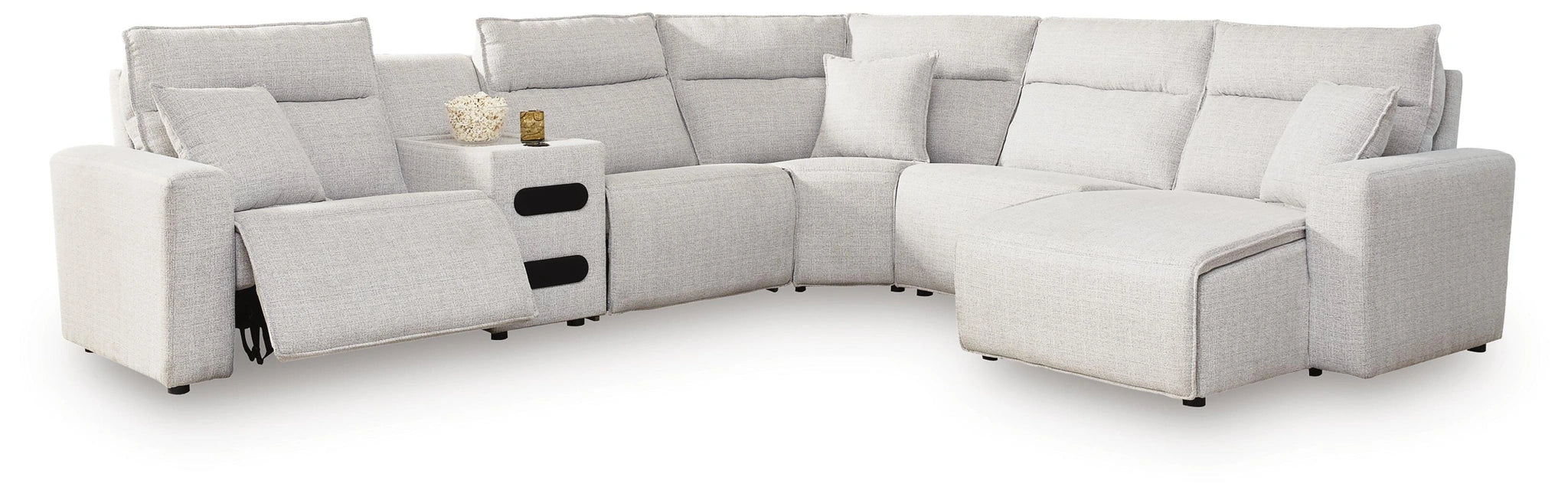 Five Star Furniture - Modmax II Reclining Sectional with Chaise and Audio Console