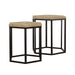 Five Star Furniture - Adger 2-piece Hexagon Nesting Tables Natural and Black image