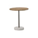 Five Star Furniture - Ginevra Round Wooden Top Accent Table Natural and White image