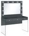 Five Star Furniture - Afshan 3-drawer Vanity Desk with Lighting Mirror Grey High Gloss image