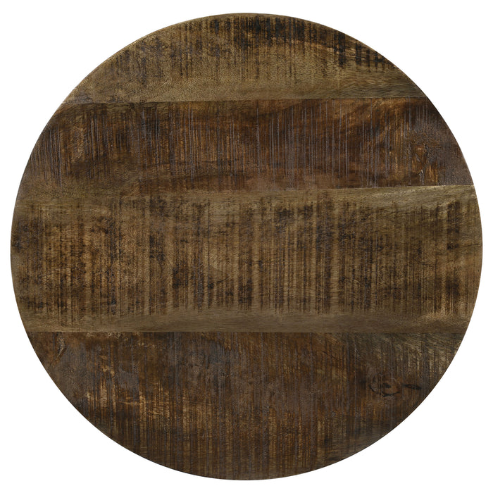 Five Star Furniture - Aurora Round Accent Table with Drum Base Natural and Black