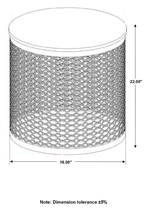 Five Star Furniture - Aurora Round Accent Table with Drum Base Natural and Black