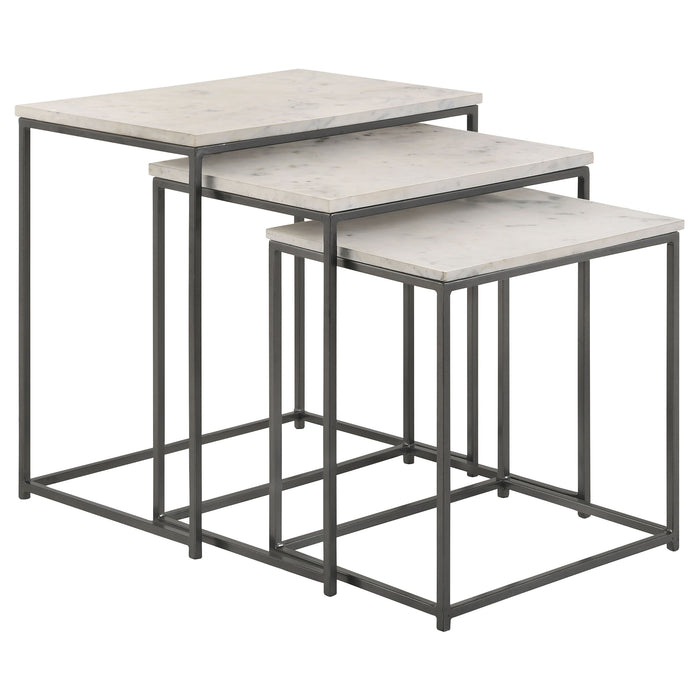 Five Star Furniture - Medora 3-piece Nesting Table with Marble Top