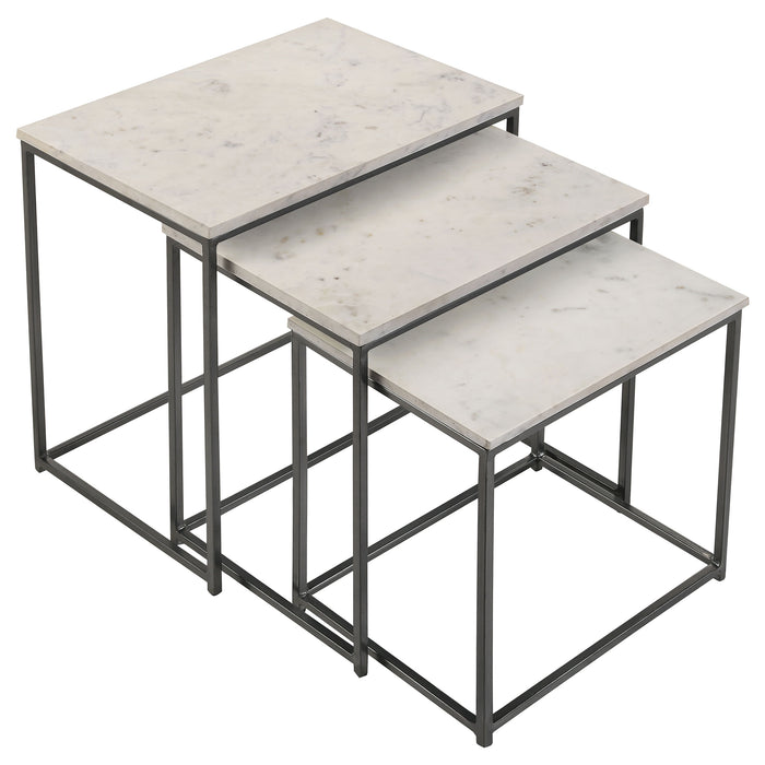 Five Star Furniture - Medora 3-piece Nesting Table with Marble Top