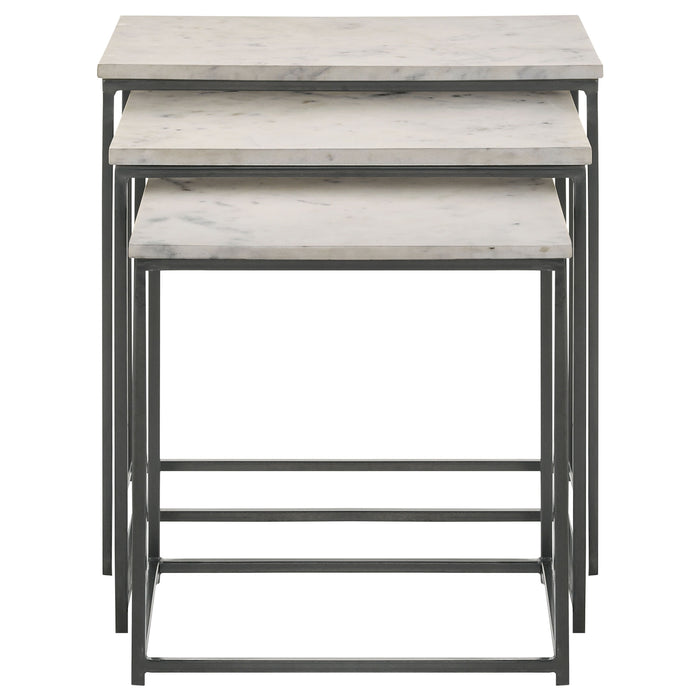 Five Star Furniture - Medora 3-piece Nesting Table with Marble Top