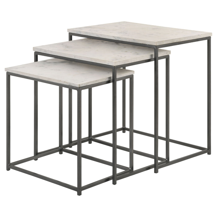 Five Star Furniture - Medora 3-piece Nesting Table with Marble Top