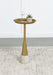 Five Star Furniture - Alpine Round Metal Side Table White and Gold image