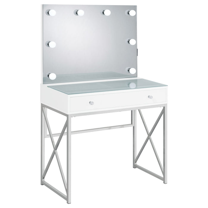 Five Star Furniture - Eliza Makeup Vanity Table with LED Mirror and Stool
