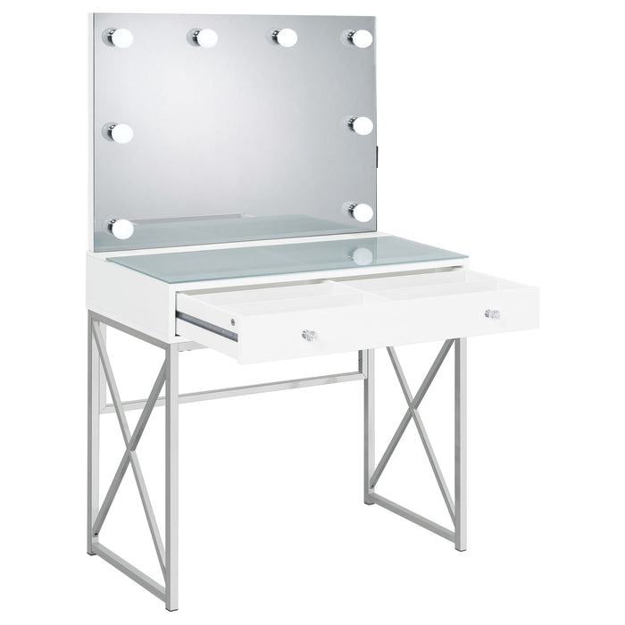 Five Star Furniture - Eliza Makeup Vanity Table with LED Mirror and Stool