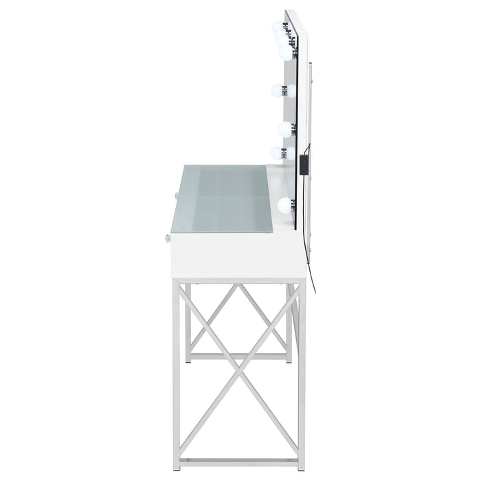 Five Star Furniture - Eliza Makeup Vanity Table with LED Mirror and Stool