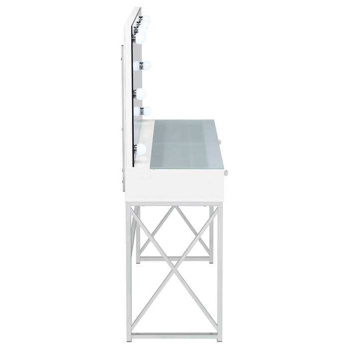 Five Star Furniture - Eliza Makeup Vanity Table with LED Mirror and Stool