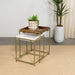 Five Star Furniture - Bolden 2-Piece Square Nesting Table With Recessed Top Gold image