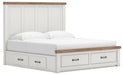 Five Star Furniture - Ashley Savonport King Panel Storage Bed — Plus