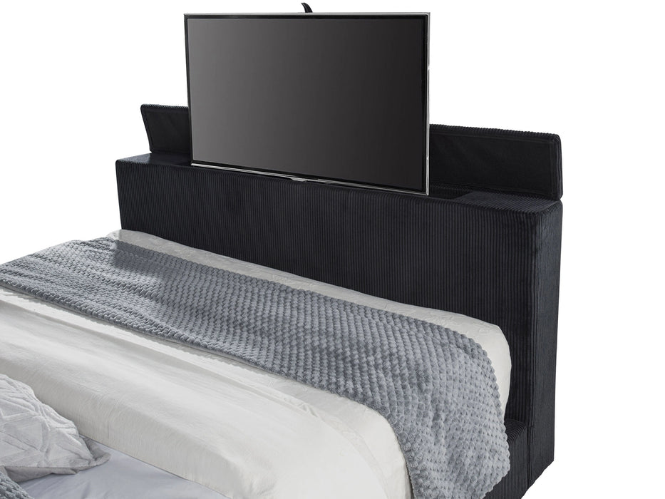 Five Star Furniture - Tisdall Wingback TV Bed with Flame Visualizer