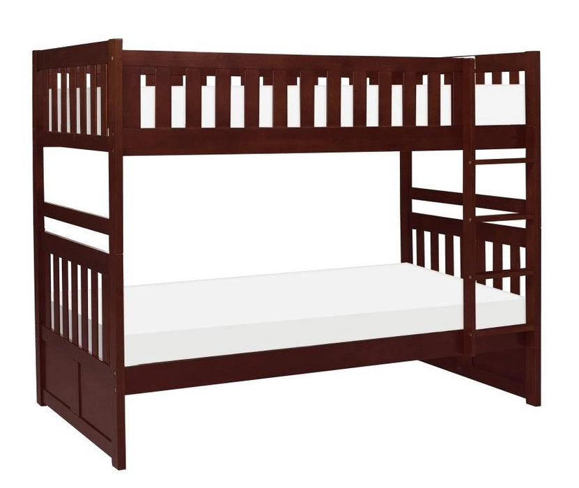 Five Star Furniture - Rowe Twin/Twin Bunk Bed in Dark Cherry B2013DC-1*