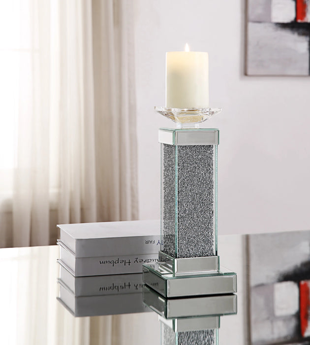 Five Star Furniture - Rekha Mirrored & Faux Crystals Accent Candleholder