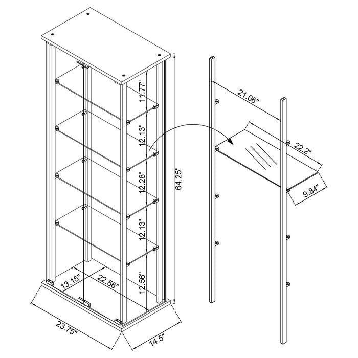 Five Star Furniture - Delphinium Curio Cabinet