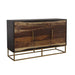 Five Star Furniture - Zara 2-drawer Accent Cabinet Black Walnut and Gold image