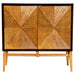 Five Star Furniture - Zira Sunburst 2-door Accent Cabinet Brown and Antique Gold image