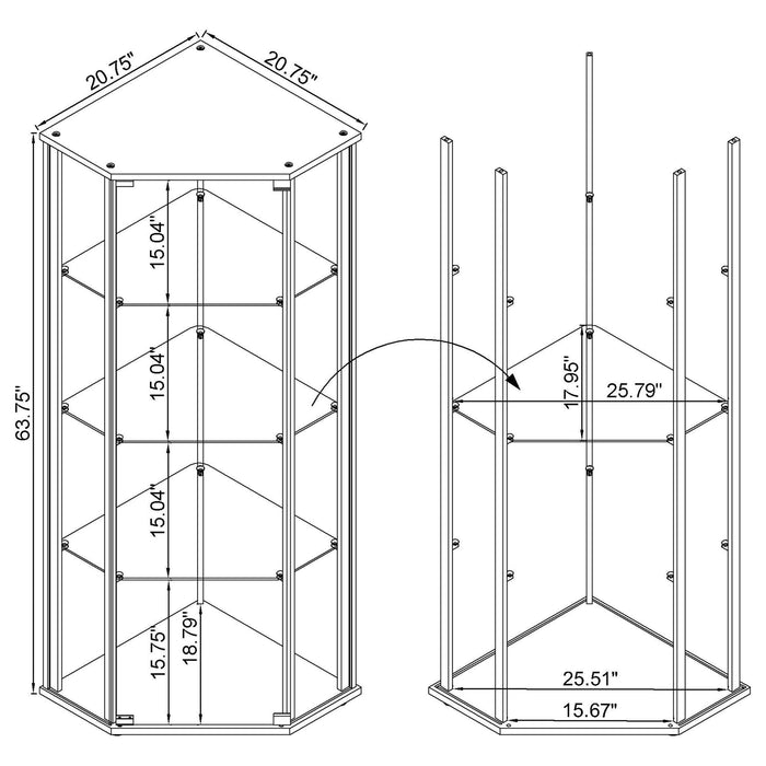 Five Star Furniture - Zenobia Curio Cabinet