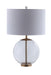 Five Star Furniture - Kenny Drum Shade Table Lamp with Glass Base White image