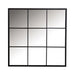 Five Star Furniture - Quetzal Square Window Pane Wall Mirror Black image