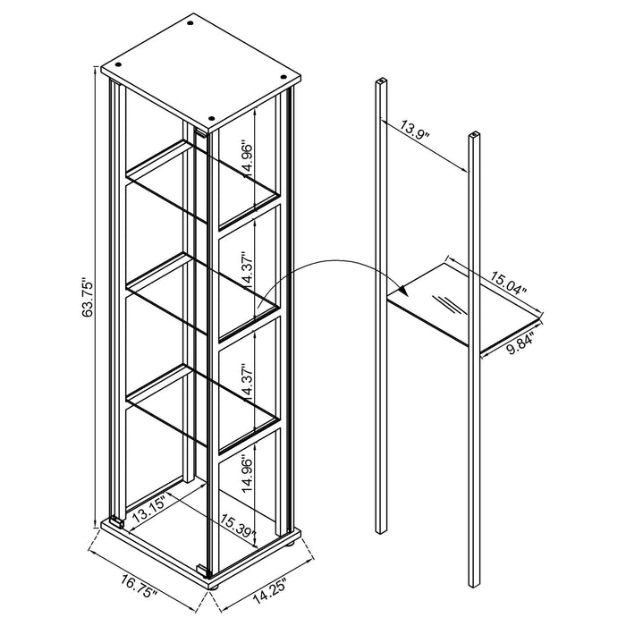 Five Star Furniture - Cyclamen Curio Cabinet