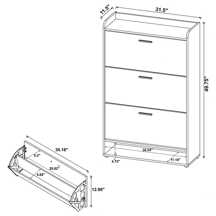Five Star Furniture - Denia Shoe Cabinet