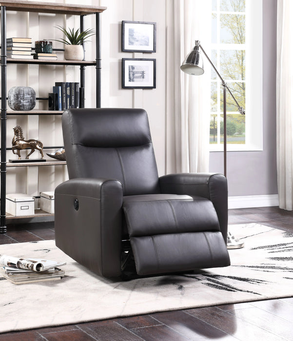 Five Star Furniture - Blane Brown Top Grain Leather Match Recliner (Power Motion)