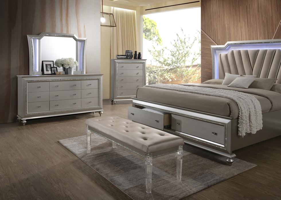 Five Star Furniture - Kaitlyn PU & Clear Acrylic Bench