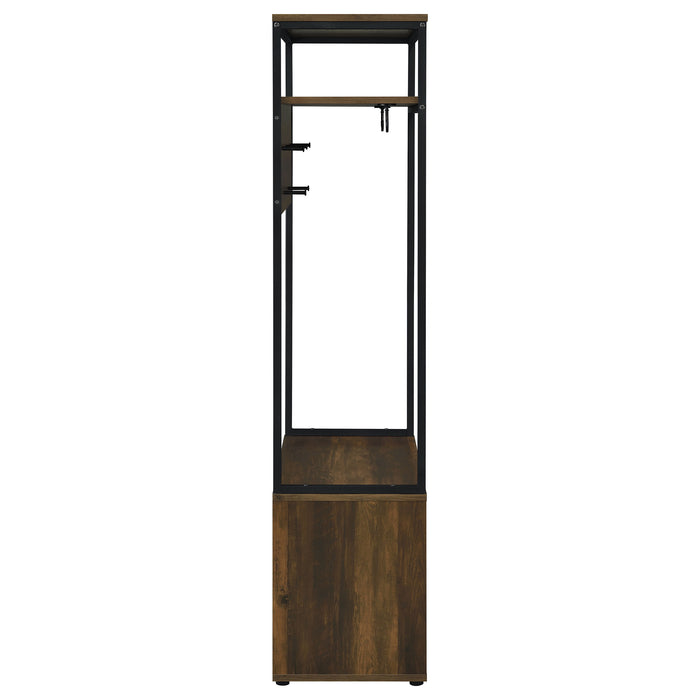Five Star Furniture - Quincy 2-door Engineered Wood Hall Tree Dark Pine and Black