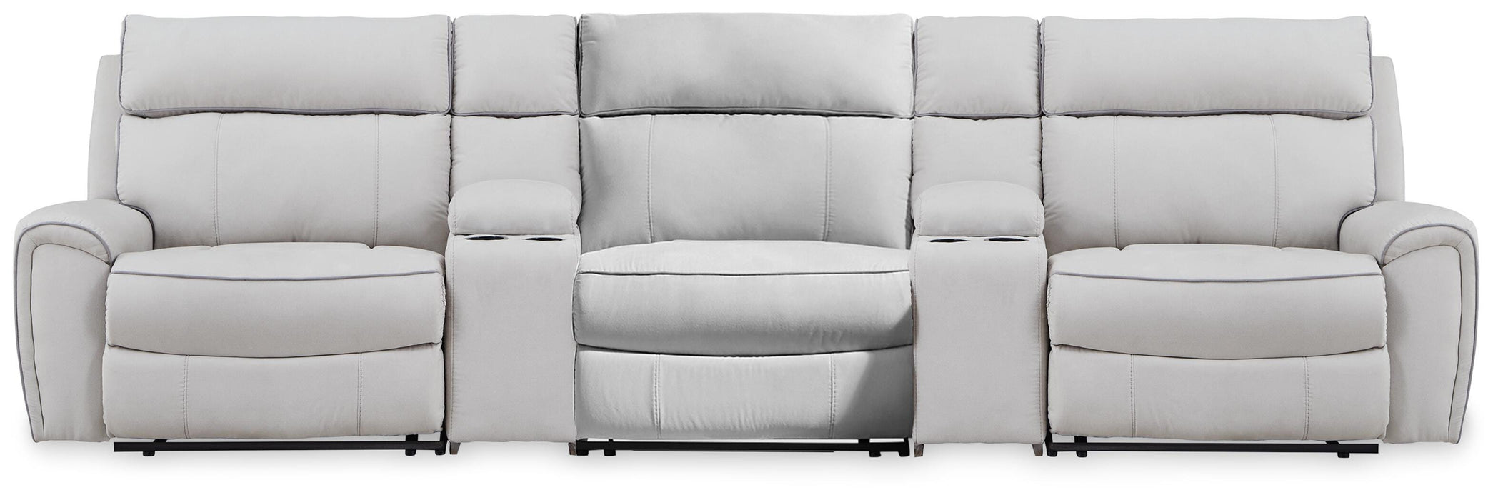 Five Star Furniture - Social Pointe Reclining Sectional with Storage Consoles