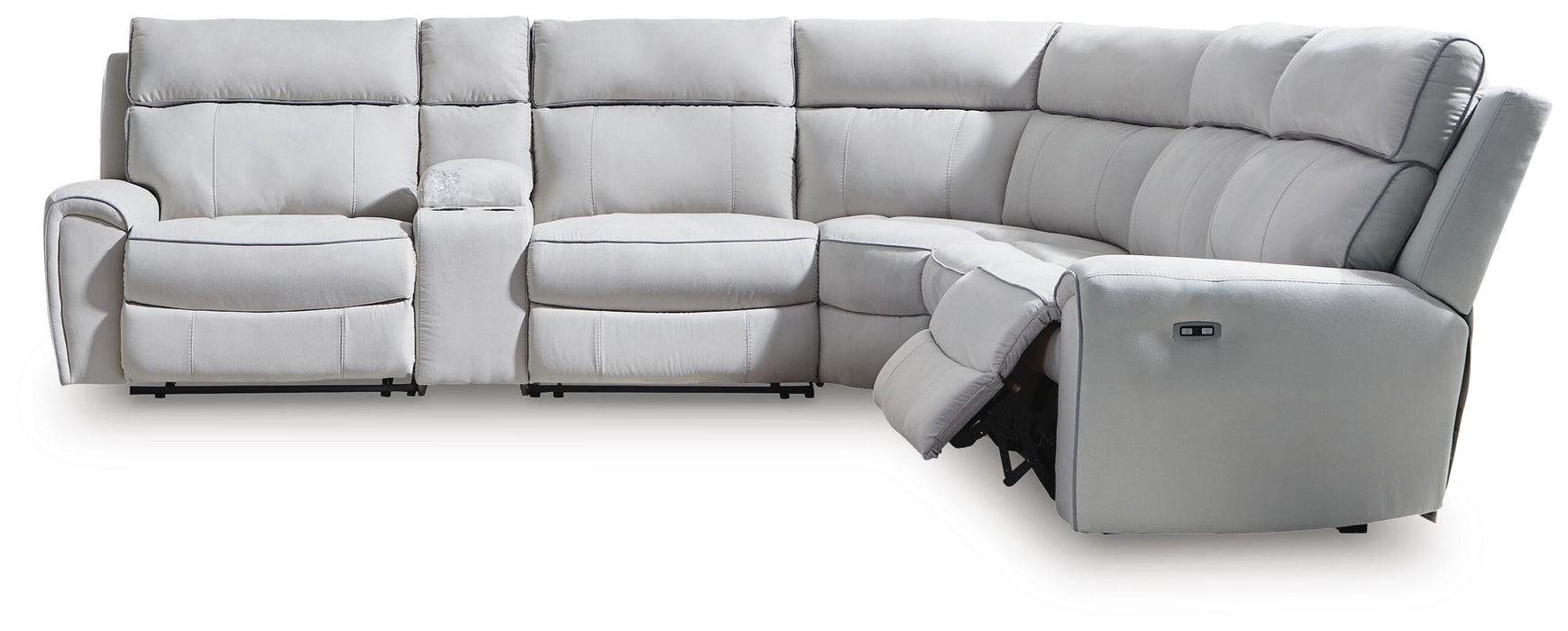 Five Star Furniture - Social Pointe Reclining Sectional with Storage Console