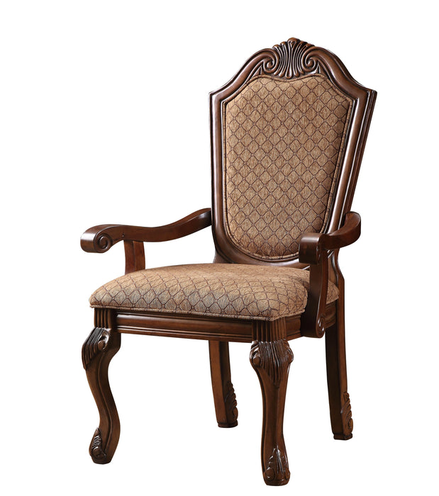 Five Star Furniture - Chateau De Ville Fabric & Cherry Arm Chair